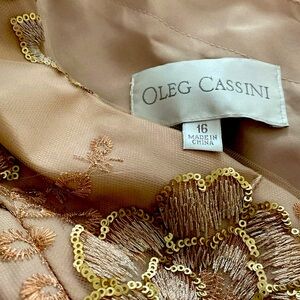 Beautiful party dress with a lot of work on it from top to bottom very elegant